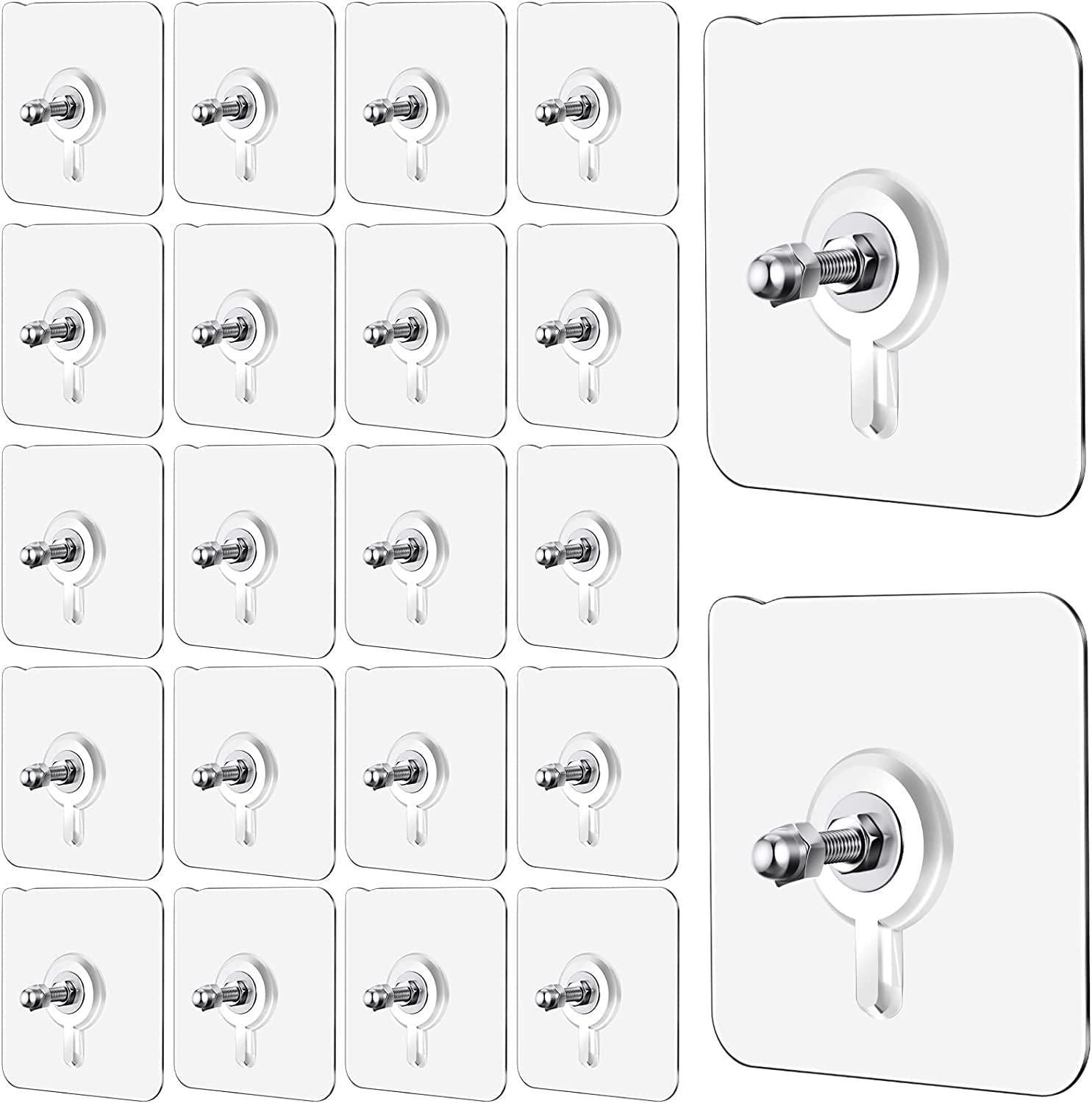 Wall Mount Screw Hooks for Kitchen Bathroom Bedroom Living Room 10 Pcs